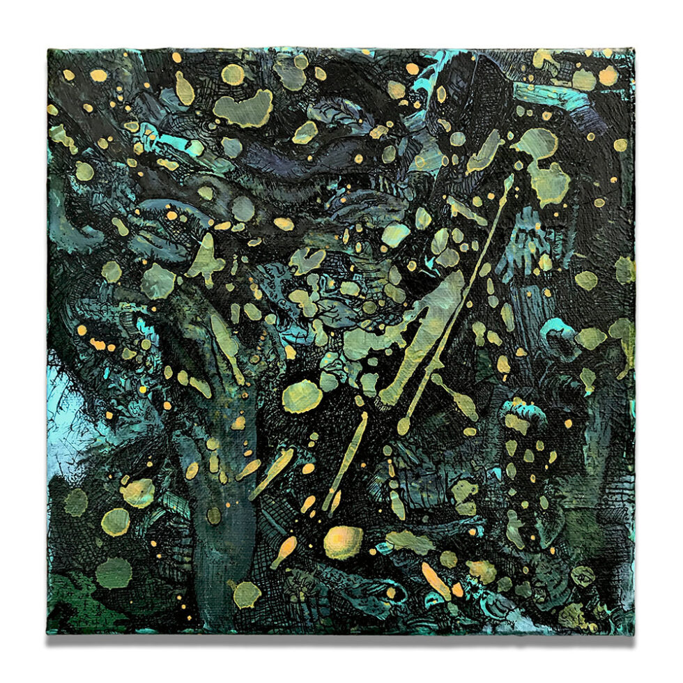 Dave Shulman - Cold Trail Blues #9, 10 × 10 inches.