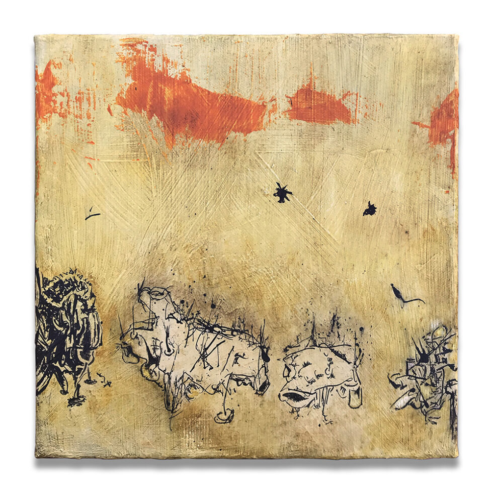 Dave Shulman - Cold Trail Blues #12, 10 × 10 inches.