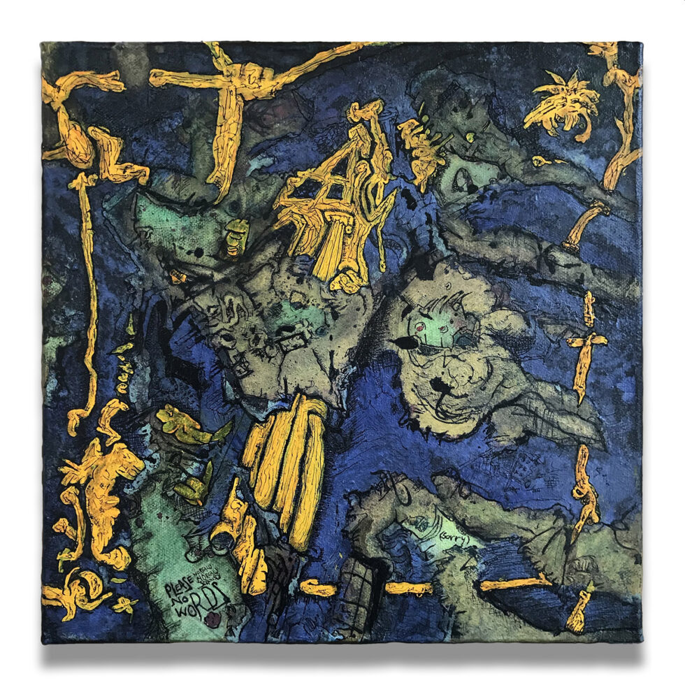 Dave Shulman - Gargoyle's Apology, 12 × 12 inches.