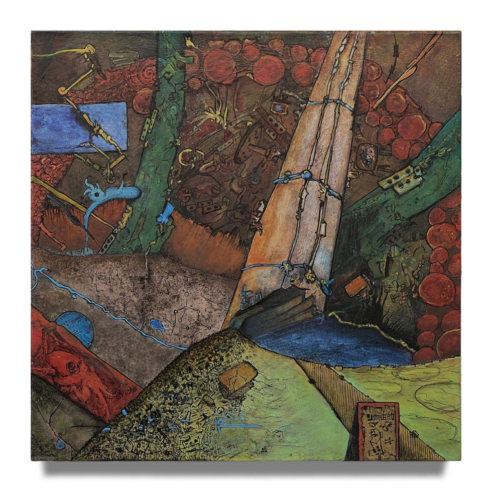 Dave Shulman - Desert Cornfield (Leuchtturm-Fünf), 20 x 20 inches.