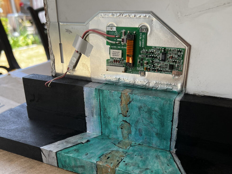 Dave Shulman - Expatriates (Green Acres), 11 1/4 × 19 × 5 1/2 inches. (Detail.)