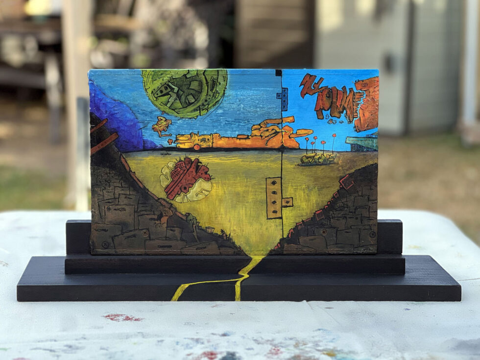 Dave Shulman - Out Prairie Way, 10 3/4 × 20 × 5 1/2 inches.