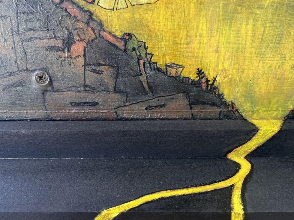 Dave Shulman - Out Prairie Way, 10 3/4 × 20 × 5 1/2 inches. (Detail.)